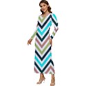 Cevron I Long Sleeve Longline Maxi Dress View2