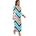 Cevron I Long Sleeve Longline Maxi Dress View3