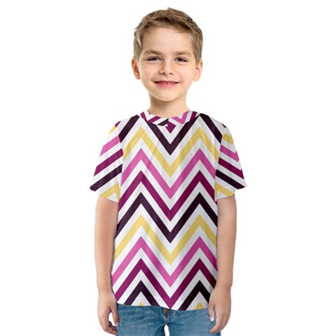 Pretty Chevron Kids  Sport Mesh Tee by GardenOfOphir