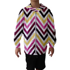 Pretty Chevron Kids  Hooded Windbreaker by GardenOfOphir