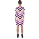 Pretty Chevron Asymmetric Cut-Out Shift Dress View2