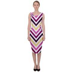 Pretty Chevron Sleeveless Pencil Dress by GardenOfOphir