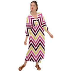 Pretty Chevron Grecian Style  Maxi Dress by GardenOfOphir