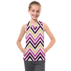 Pretty Chevron Kids  Sleeveless Hoodie by GardenOfOphir