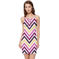 Pretty Chevron Summer Tie Front Dress by GardenOfOphir