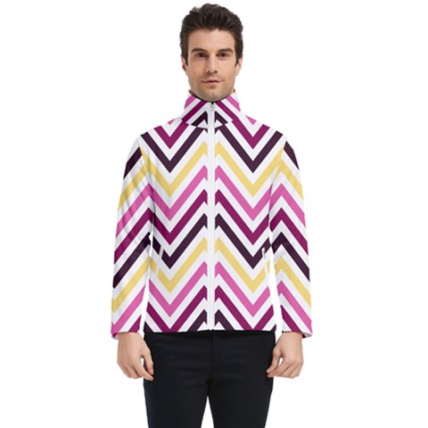 Pretty Chevron Men s Bomber Jacket by GardenOfOphir