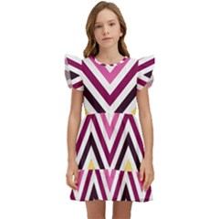 Pretty Chevron Kids  Winged Sleeve Dress