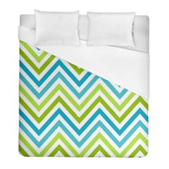 Green Chevron Duvet Cover (full/ Double Size) by GardenOfOphir