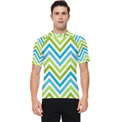 Green Chevron Men s Short Sleeve Rash Guard by GardenOfOphir