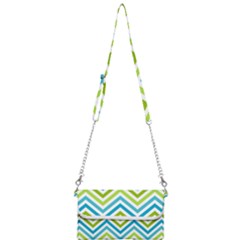 Green Chevron Mini Crossbody Handbag by GardenOfOphir