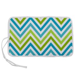 Green Chevron Pen Storage Case (s) by GardenOfOphir