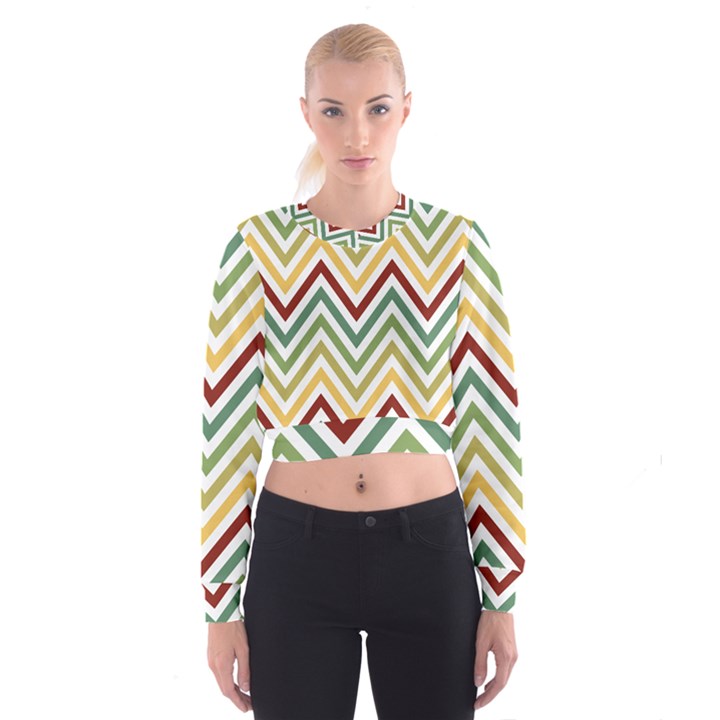 Cevron Cropped Sweatshirt