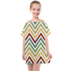 Cevron Kids  One Piece Chiffon Dress by GardenOfOphir