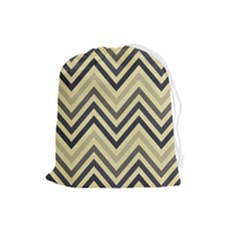 Mute Chevron Drawstring Pouch (large) by GardenOfOphir