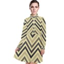 Mute Chevron Long Sleeve Chiffon Shirt Dress View1