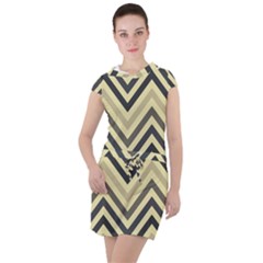 Mute Chevron Drawstring Hooded Dress by GardenOfOphir