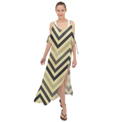 Mute Chevron Maxi Chiffon Cover Up Dress by GardenOfOphir