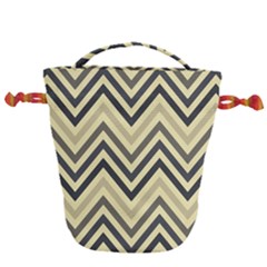 Mute Chevron Drawstring Bucket Bag by GardenOfOphir