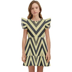 Mute Chevron Kids  Winged Sleeve Dress