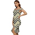 Mute Chevron Off Shoulder Ruffle Split Hem Bodycon Dress View2