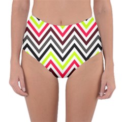 Chevron Reversible High-waist Bikini Bottoms by GardenOfOphir