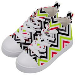 Chevron Kids  Mid-top Canvas Sneakers by GardenOfOphir