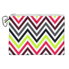 Chevron Canvas Cosmetic Bag (xl) by GardenOfOphir