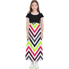 Chevron Kids  Flared Maxi Skirt by GardenOfOphir