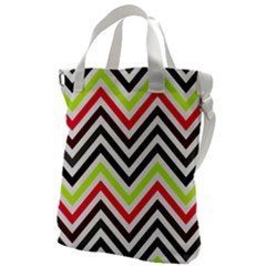 Chevron Canvas Messenger Bag by GardenOfOphir