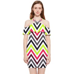 Chevron Shoulder Frill Bodycon Summer Dress by GardenOfOphir