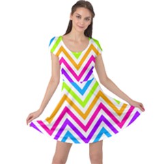 Bright Chevron Cap Sleeve Dress by GardenOfOphir