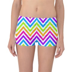 Bright Chevron Boyleg Bikini Bottoms by GardenOfOphir