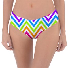 Bright Chevron Reversible Classic Bikini Bottoms by GardenOfOphir