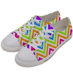 Bright Chevron Women s Low Top Canvas Sneakers by GardenOfOphir