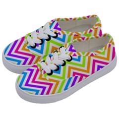 Bright Chevron Kids  Classic Low Top Sneakers by GardenOfOphir