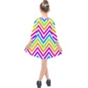 Bright Chevron Kids  Quarter Sleeve Shirt Dress View2