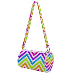 Bright Chevron Mini Cylinder Bag by GardenOfOphir