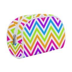 Bright Chevron Make Up Case (small) by GardenOfOphir