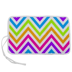 Bright Chevron Pen Storage Case (m) by GardenOfOphir