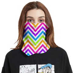 Bright Chevron Face Covering Bandana (two Sides) by GardenOfOphir