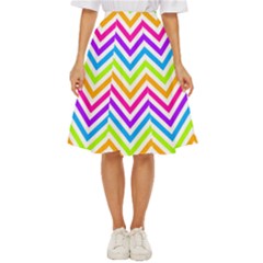 Bright Chevron Classic Short Skirt by GardenOfOphir