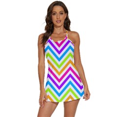 Bright Chevron 2-in-1 Flare Activity Dress by GardenOfOphir