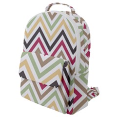 Colorful Chevron Flap Pocket Backpack (small)