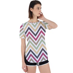 Colorful Chevron Perpetual Short Sleeve T-shirt by GardenOfOphir