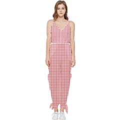 Pattern 94 Sleeveless Tie Ankle Chiffon Jumpsuit