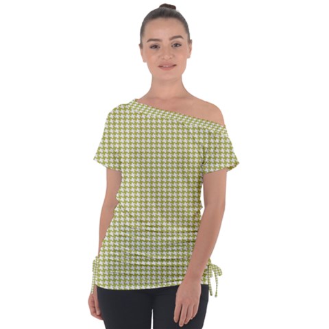 Pattern 96 Off Shoulder Tie-up Tee by GardenOfOphir