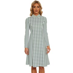 Pattern 97 Long Sleeve Shirt Collar A-line Dress