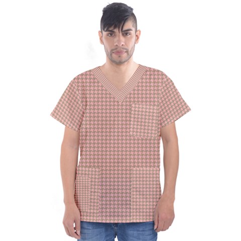 Pattern 100 Men s V-neck Scrub Top by GardenOfOphir