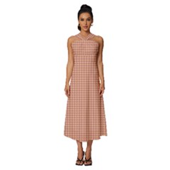 Pattern 101 Sleeveless Cross Front Cocktail Midi Chiffon Dress by GardenOfOphir