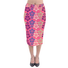 Pattern 102 Velvet Midi Pencil Skirt by GardenOfOphir